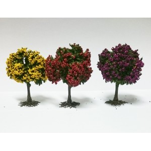 3 ARBRES FLEURIS 6 CM