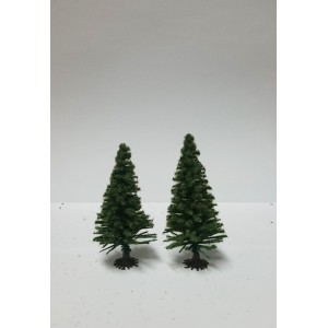 2 SAPINS FLOQUES 10 CM