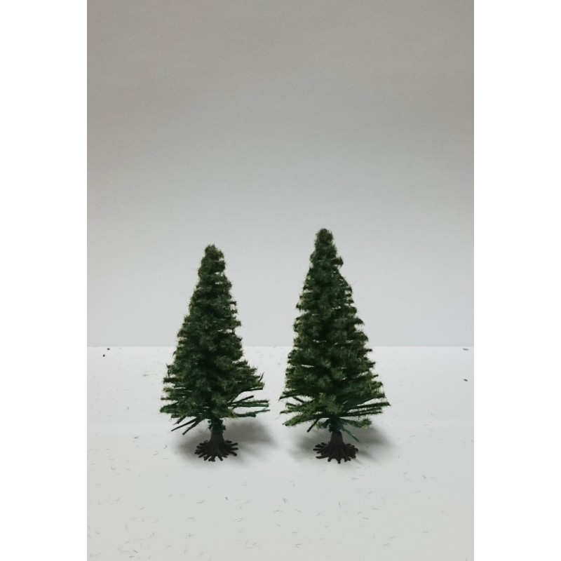 2 SAPINS FLOQUES 10 CM