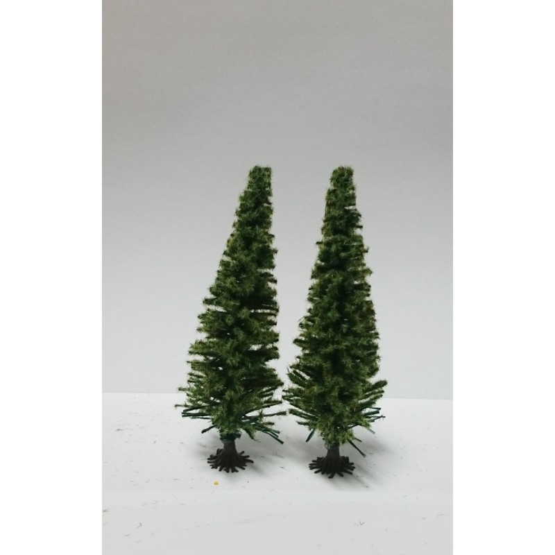 2 SAPINS FLOQUES 13 CM