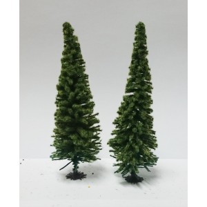 2 SAPINS FLOQUES 16 CM