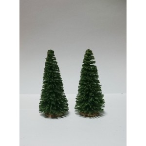 2 SAPINS VERT 9 CM