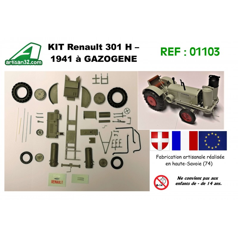 KIT TRACTEUR RENAULT 301H GAZOGENE - 1941